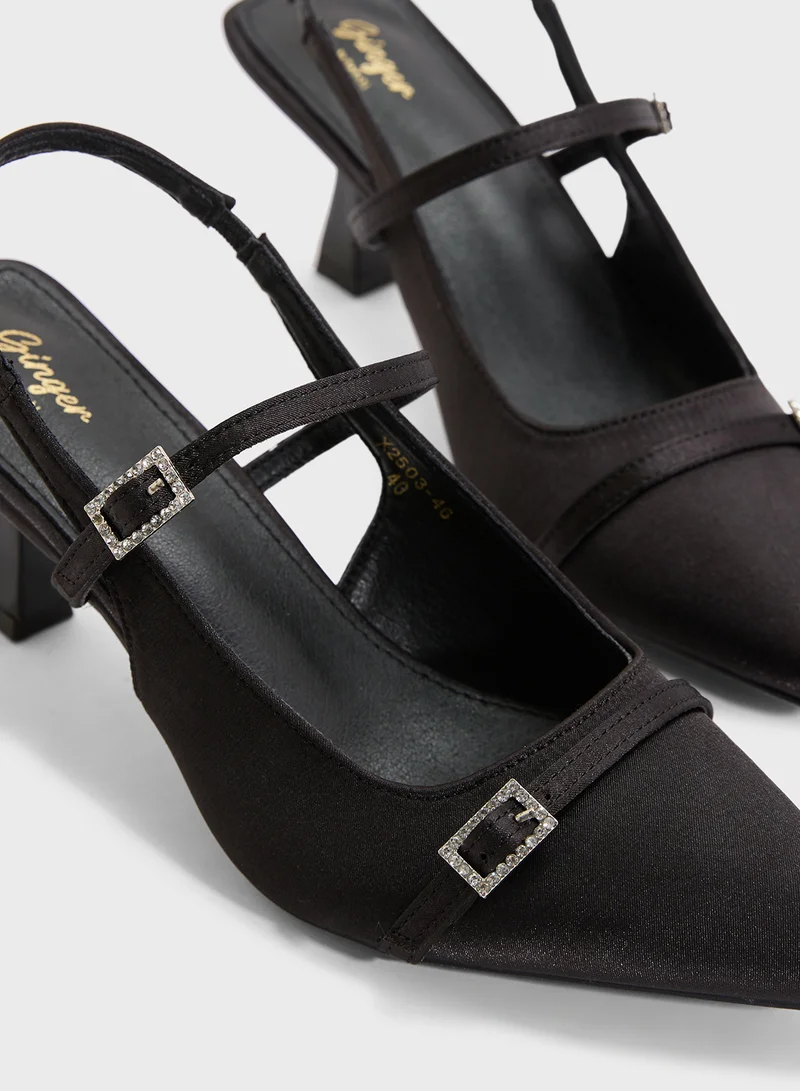 Ginger Sling Back Heeled Pump