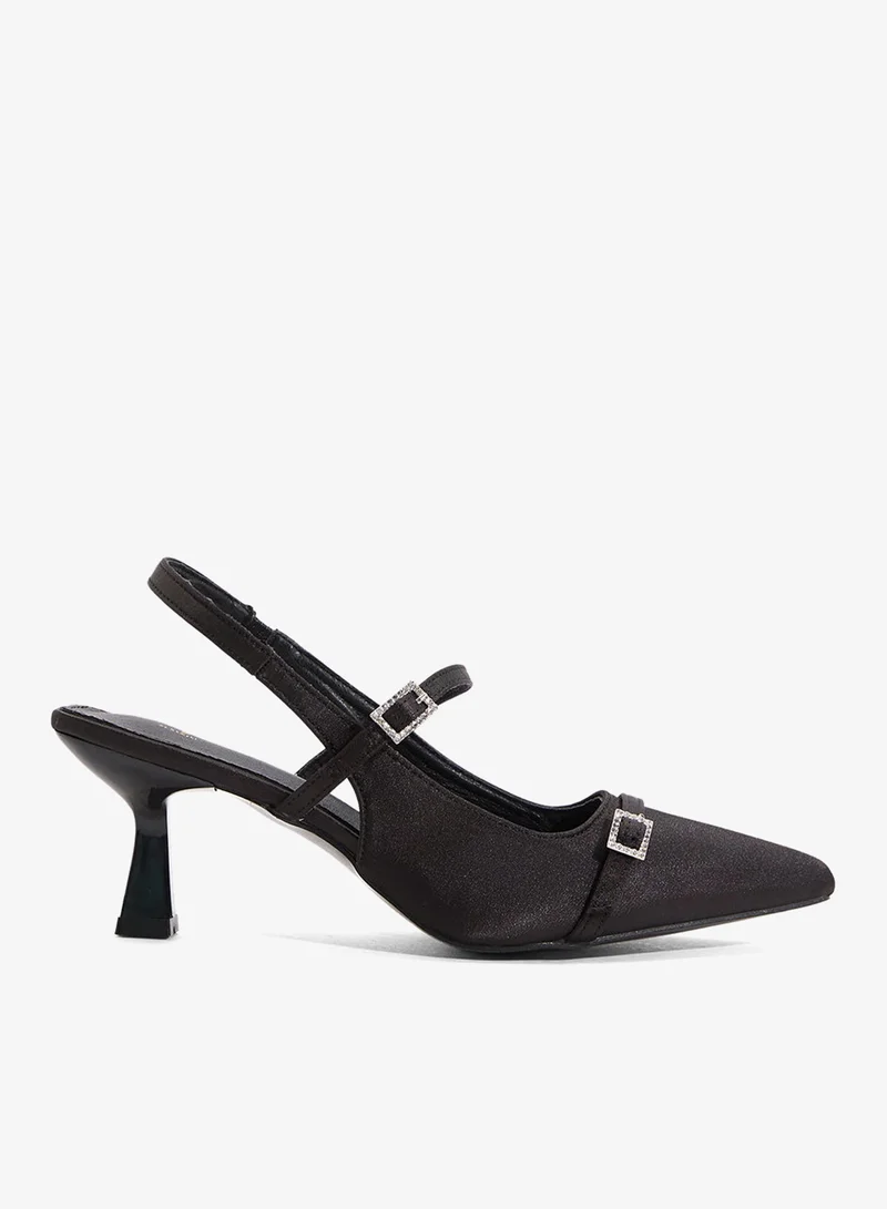 جينجر حذاء بكعب مدبب بحزام خلفي