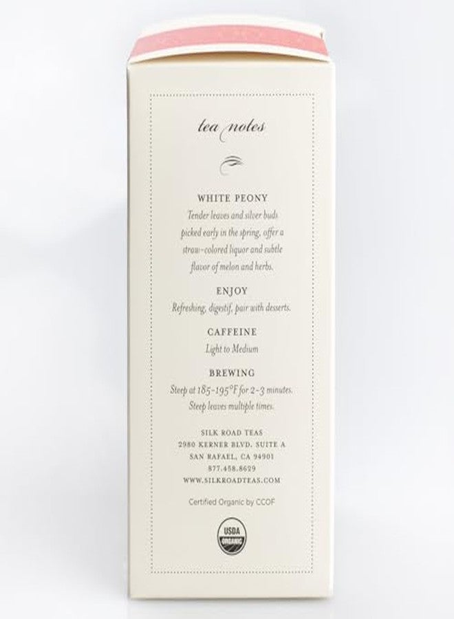 Silk Road Teas, Organic White Peony Tea, Bai Mu Dan, Soft & Sweet Aroma, Delicate Melon Taste, 15 Tea Bags - Image 3