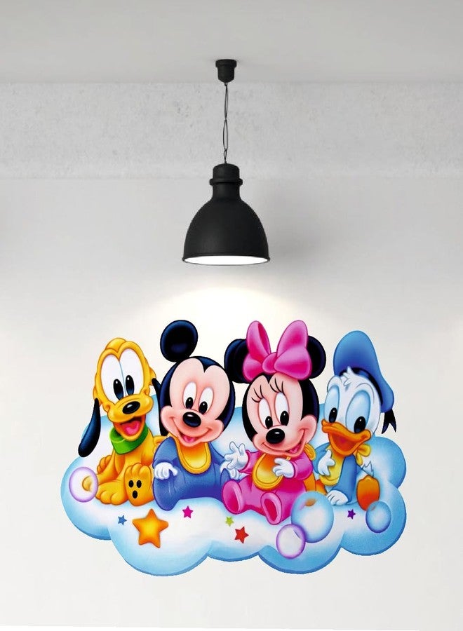 Techgifti ملصق حائط كرتوني لشخصية ميكي ماوس وأصدقائه من Techgifti لغرفة المعيشة، غرفة الأطفال، غرفة النوم، المطعم، المقهى (الحجم - 48 سم × 63 سم) - Image 3