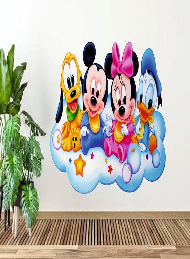 Techgifti ملصق حائط كرتوني لشخصية ميكي ماوس وأصدقائه من Techgifti لغرفة المعيشة، غرفة الأطفال، غرفة النوم، المطعم، المقهى (الحجم - 48 سم × 63 سم) - Image 5