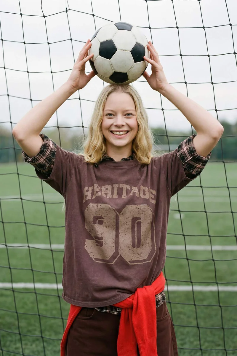 ديفاكتو 100% Cotton Oversize Sports Printed T-shirt