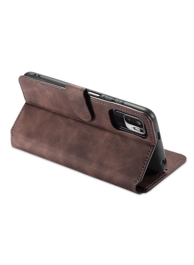Dg Ming Case For Xiaomi Redmi Note 10 5G Retro Oil Side Horizontal Flip Leather Case with Holder & Card Slots & Wallet - Image 5