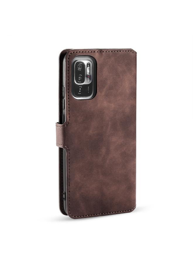 Dg Ming Case For Xiaomi Redmi Note 10 5G Retro Oil Side Horizontal Flip Leather Case with Holder & Card Slots & Wallet - Image 3