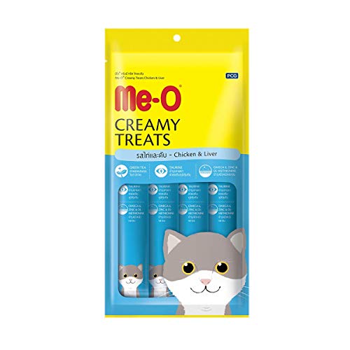 Me-O Creamy Cat Treats - Chicken & Liver Flavor 60 G Pack of 12 (720G), for All Life Stages - Image 1