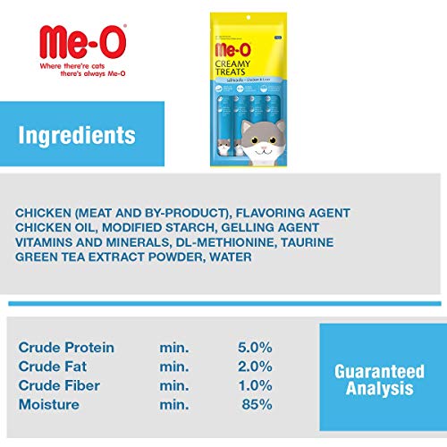 Me-O Creamy Cat Treats - Chicken & Liver Flavor 60 G Pack of 12 (720G), for All Life Stages - Image 4