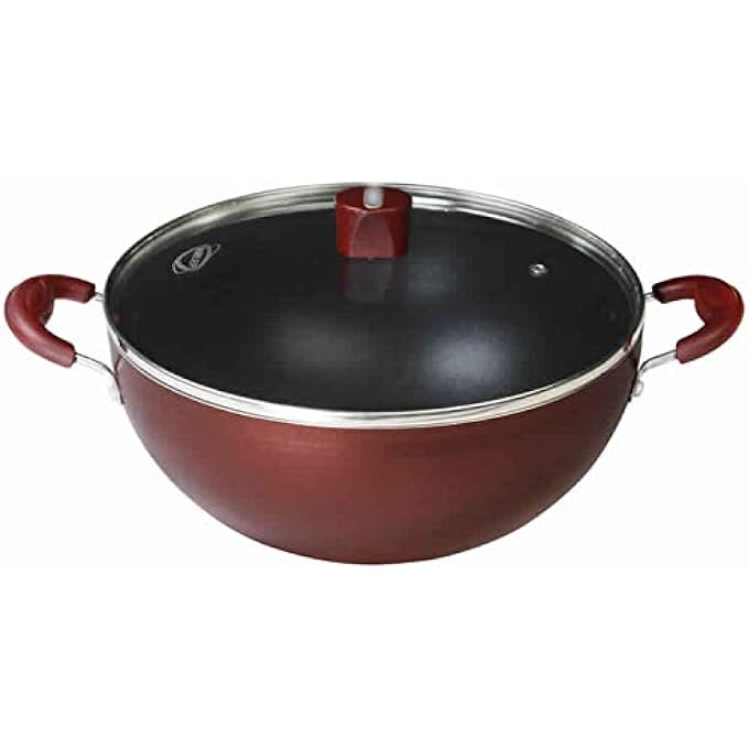 بجاج نيرليب من إلكتريكالز سيليكت جي كلاس 425 لتر 26 مم ألومنيوم غير لاصق حثي عميق كادهاي مع غطاء كستنائي 26 سم