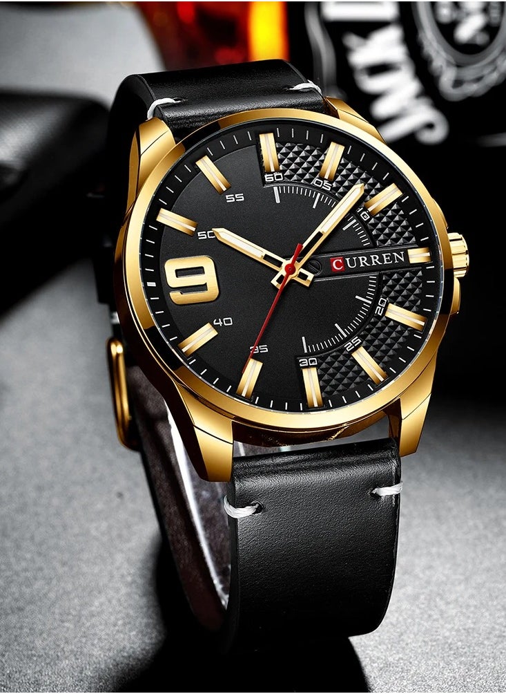 CURREN CURREN 8371 Original Brand Leather Straps Wrist Watch For Men’s  - Image 1