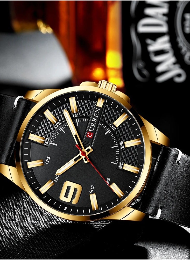 CURREN CURREN 8371 Original Brand Leather Straps Wrist Watch For Men’s  - Image 2