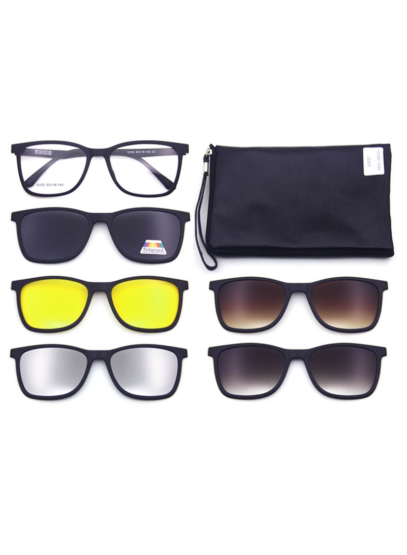 LAOONT UV Protection 1 Frame Eyeglasses + 5 Clip Lenses Sunglasses Polarized Magnetic - Image 4