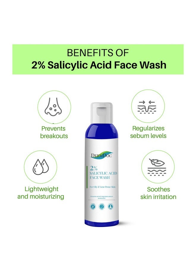 DermDoc Face Wash For Oily & Acne Prone Skin 120 Ml | Helps Reduce Acne, Blackheads, Regularizes Sebum Production, Evens Skin Texture | No Parabens, Silicones, Sulphates,Mineral Oil - Image 5