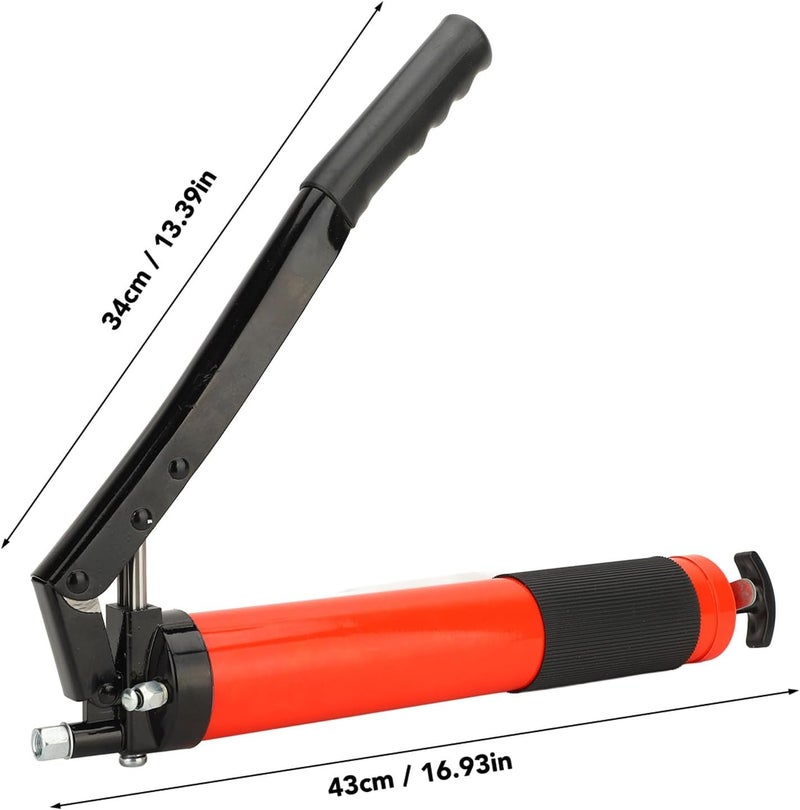 plplaaoo 600cc Dual Rod High Pressure Manual Grease Gun 14000PSI Effort Saving Lever Action Oiler for Construction Machinery Cars Trucks Ships Lawnmowers Road Rollers Tractors Aluminum - Image 2