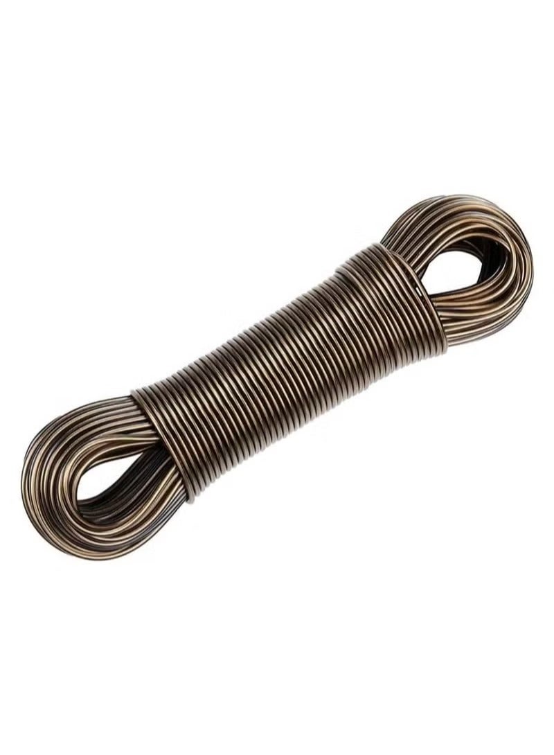 حبل غسيل معدني مطلي بالبلاستيك قوي ومتين للاستخدام المنزلي - Image 2