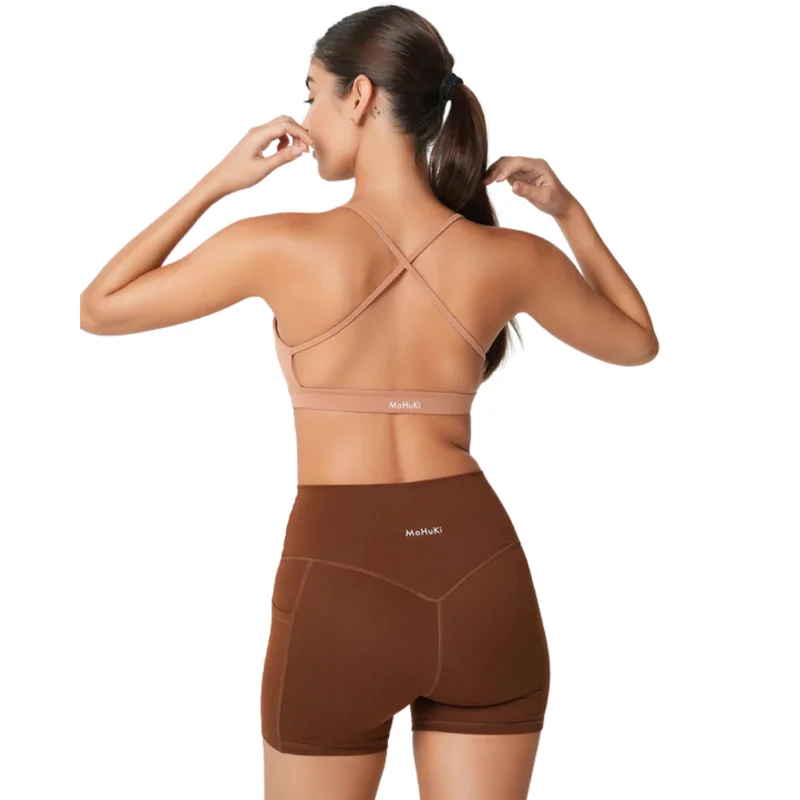Mohuki Light Brown Mohuki Olivia Backless Sports Bra - Light Brown for Women | Best Price UAE
