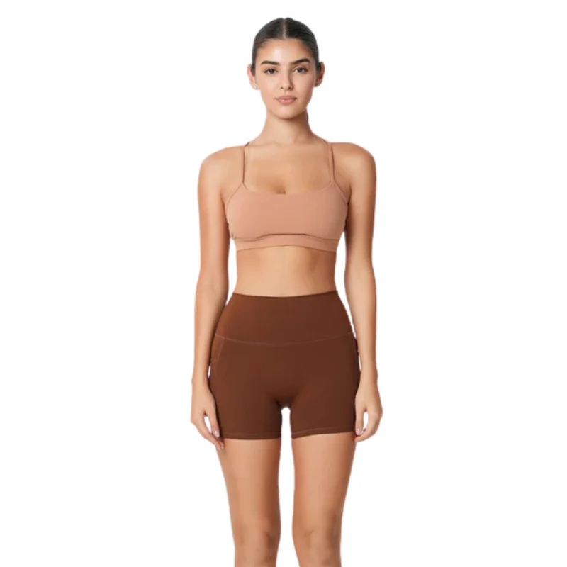 Mohuki Olivia Backless Sports Bra - Light Brown