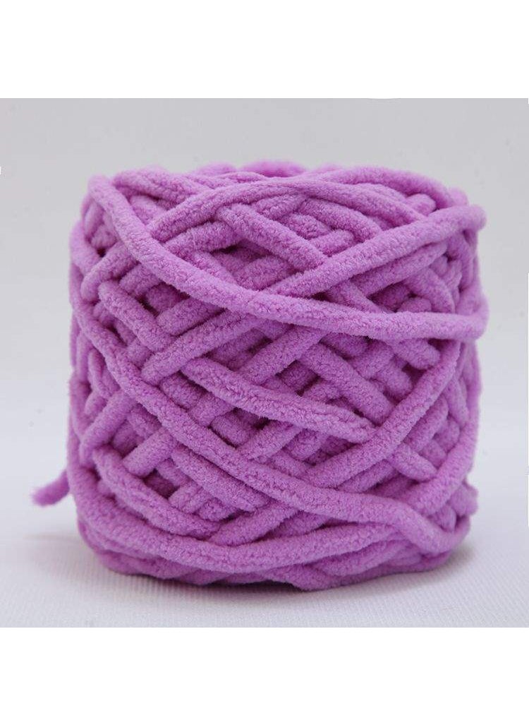 Generic - Ice Cream Striped Soft Thick Yarn Handmade Diy Knitted Scarf Yarn Ball Crochet Hook Slipper Self-knitted Ball 13 Light Purple - Image 1