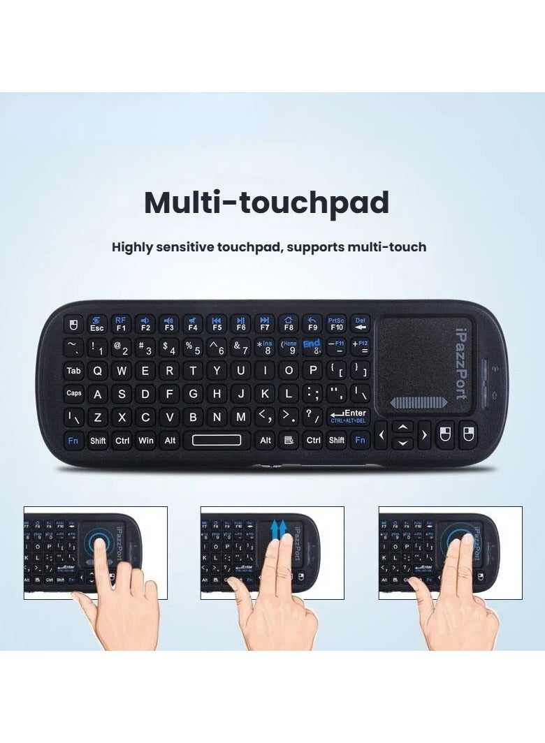 عام طقم لوحة مفاتيح لاسلكية وماوس تعمل باللمس، متكامل ومحمول، مناسب للحواسيب المحمولة والمكتبية، لوحة مفاتيح وماوس صغيرتان بتقنية البلوتوث. - Image 2