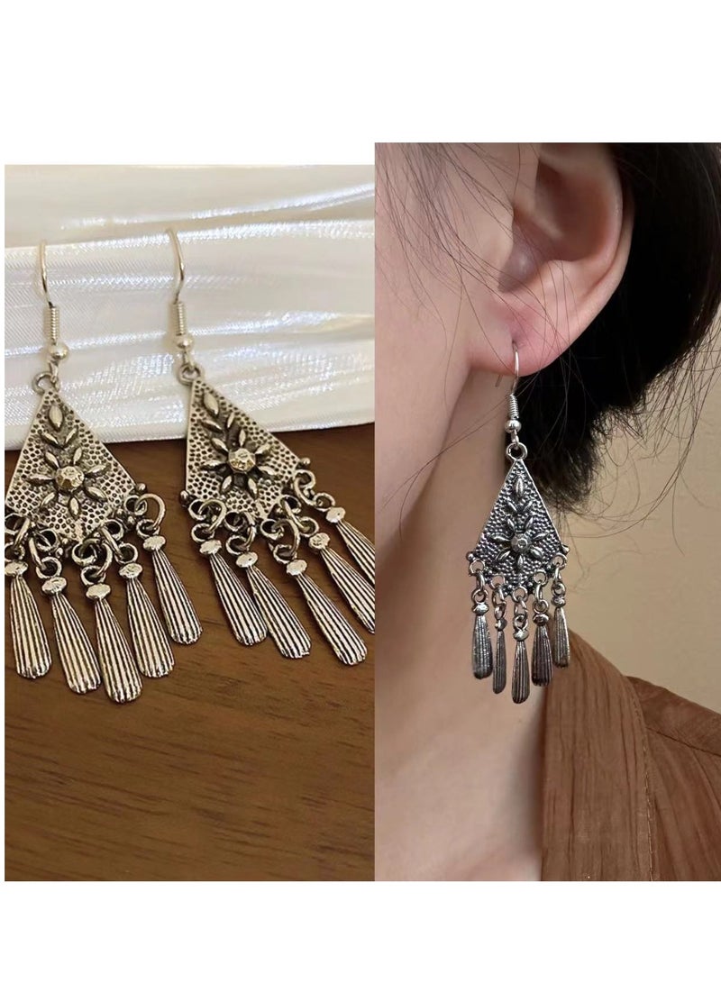 خمر مهدب بوهيميا ترفرف أقراط - Image 2