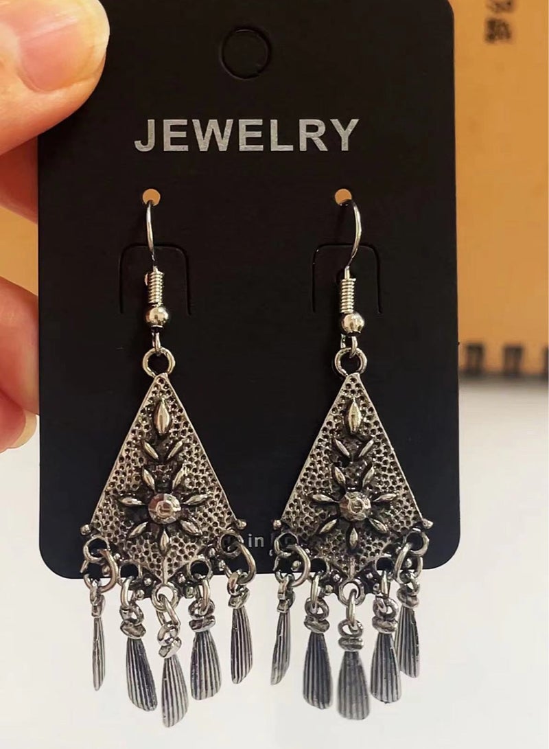 خمر مهدب بوهيميا ترفرف أقراط - Image 3