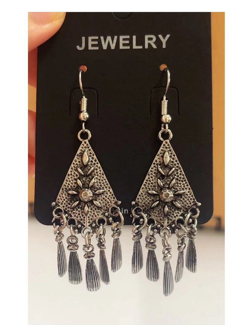 خمر مهدب بوهيميا ترفرف أقراط - Image 4