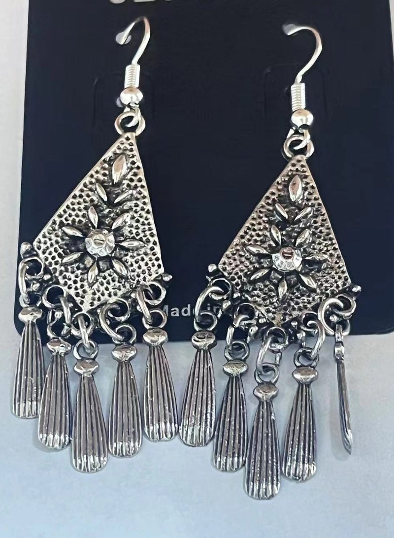 خمر مهدب بوهيميا ترفرف أقراط - Image 5