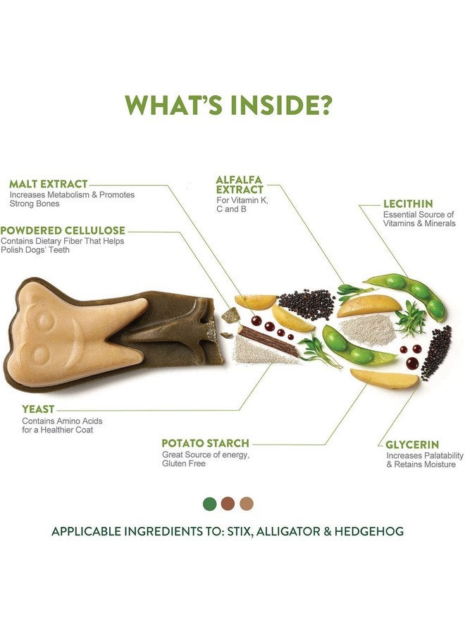 ويمزيس عبوة من 3 قطع من علكات الأسنان على شكل تمساح للكلاب من Whimzees، تحتوي كل منها على 24 قطعة - Image 3