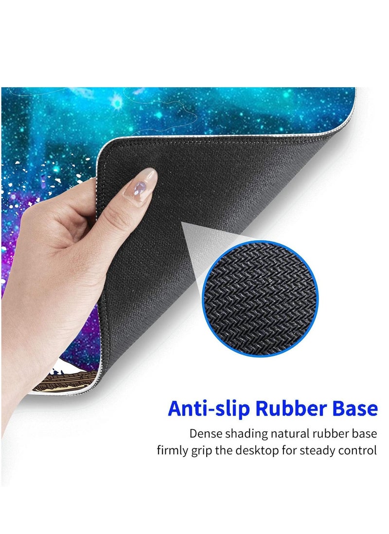 ARNOTEC - Large Mouse Pad 800x300mm Extended Mouse Pad Non-Slip Rubber Base Gaming Mouse pad Office Desk Mat Desk Pad Smooth Cloth Surface wave Keyboard Mouse Pads for Computers - Image 1