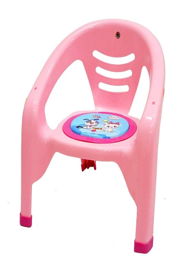 Nabhya Small Baby Chair with Safety Tray and Soft Cushion with Baby Whistle Sound-(Pink) - Image 4