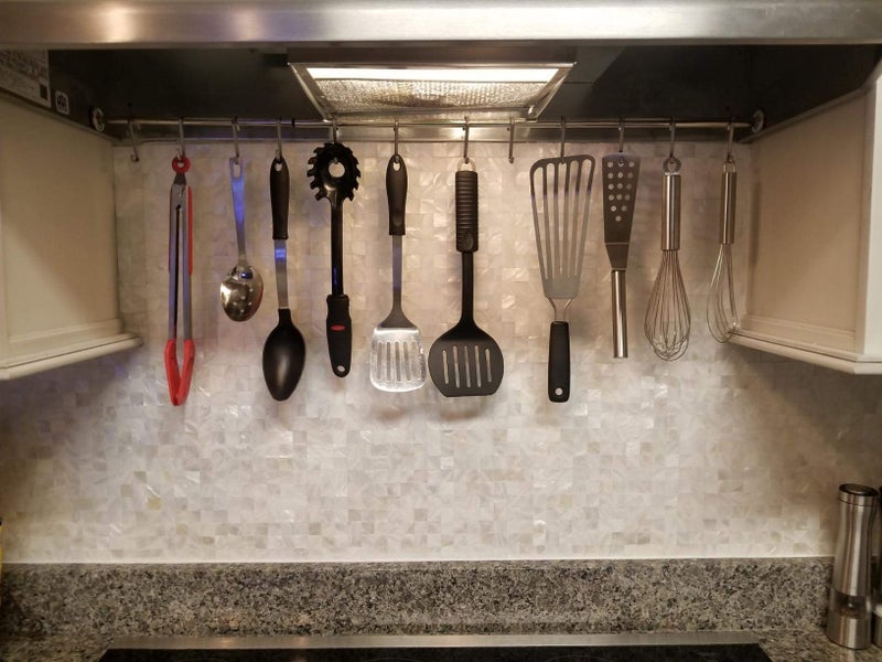 Art3d Mother of Pearl Shell Mini Square Seamless Mosaic Tile for Kitchen Backsplash,12" L X 12" W(Cloud) - Image 5