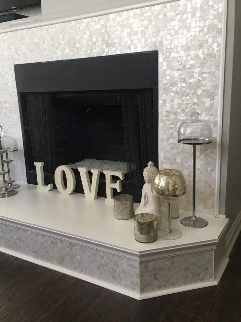 Art3d Mother of Pearl Shell Mini Square Seamless Mosaic Tile for Kitchen Backsplash,12" L X 12" W(Cloud) - Image 3