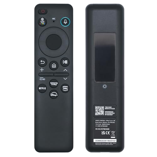 ARCSTILL New BN59-01432A TM2360E Solar Voice Remote, USB-C Rechargeable Bluetooth Remote Control with Solar Charging Compatible with Samsung 2023-2024 Neo QLED 8K Smart TVs, HDR Ultra HD - Black - Image 1