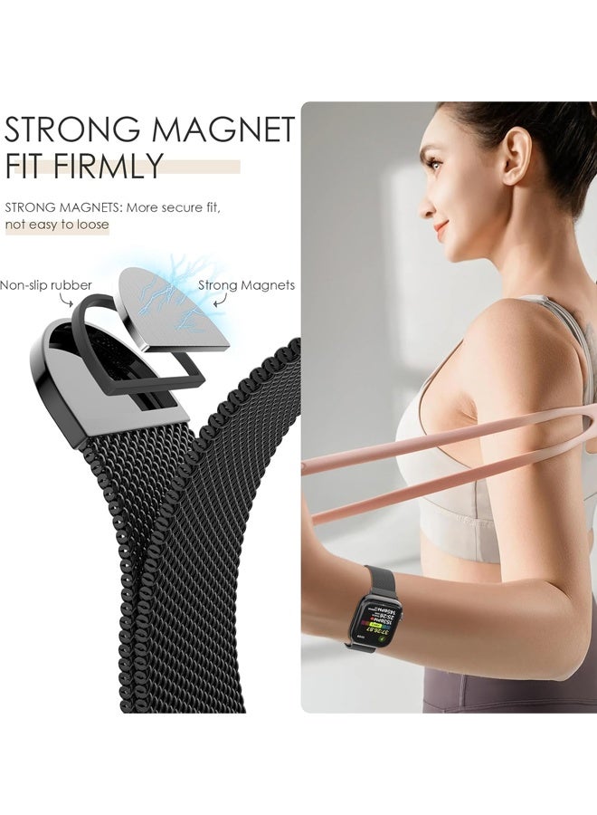 PULUZ 2 Pcs Metal Bands for Huawei Watch Fit 4 Pro/4/3 Strap, Adjustable Stainless Steel With Magnetic Buckle for Hua-wei Watch Fit 4 Pro/4/3 Men Women - Image 4