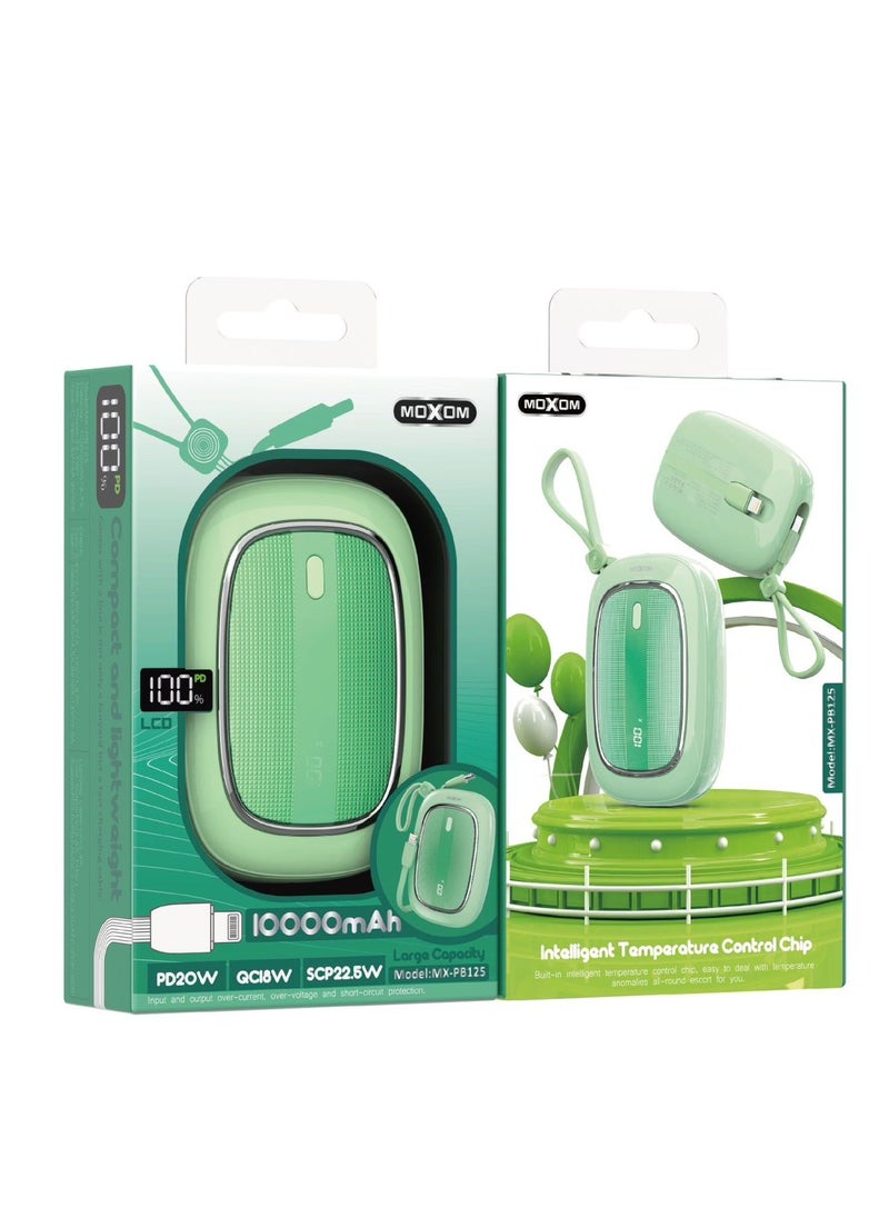MOXOM MX-PB125 10000mAh Power Bank - PD20W, QC18W, SCP22.5W, Compact and Lightweight with LCD Display  - Image 3
