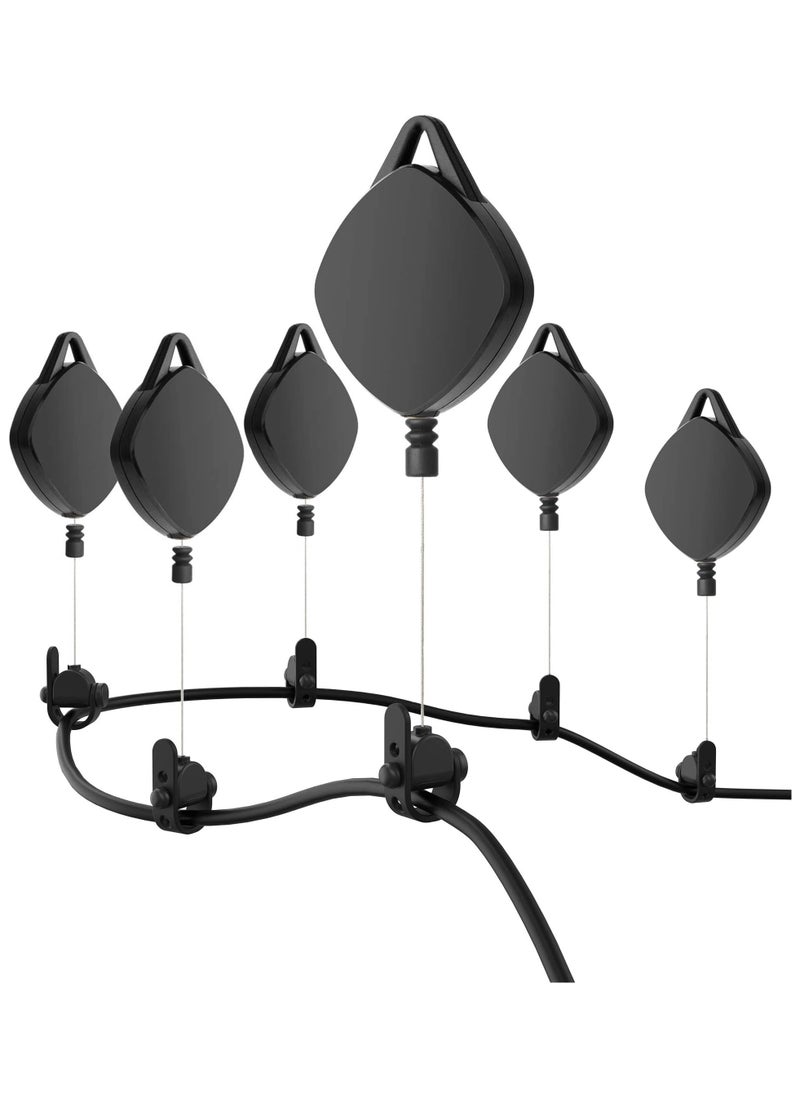 Sweet seven Sweet seven 6 Pack VR Cable Pulley System, for Quest/Rift S/Valve Index/HTC Vive/Vive Pro/HP Reverb G2/PSVR/PS VR2 VR Accessories, Compatible with Quest 2 Link Cable  - Image 1