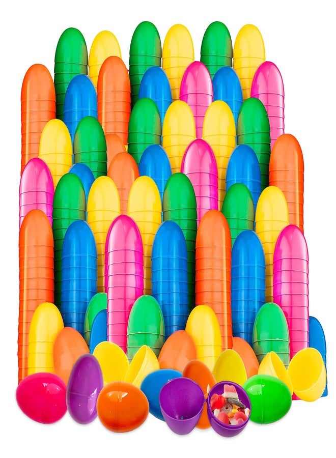 HANSMART Fillable Easter Eggs 2.3 inch - Made in USA 48PC Colorful Bright Plastic Easter Eggs Bulk for Kids Perfect for Easter Basket Stuffers, Egg Hunts, Surprise Egg, Decorations, Gift, Party Favors - Image 1