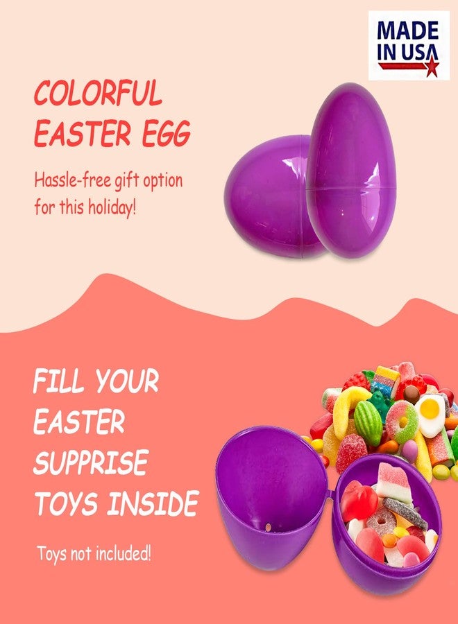 HANSMART Fillable Easter Eggs 2.3 inch - Made in USA 48PC Colorful Bright Plastic Easter Eggs Bulk for Kids Perfect for Easter Basket Stuffers, Egg Hunts, Surprise Egg, Decorations, Gift, Party Favors - Image 4
