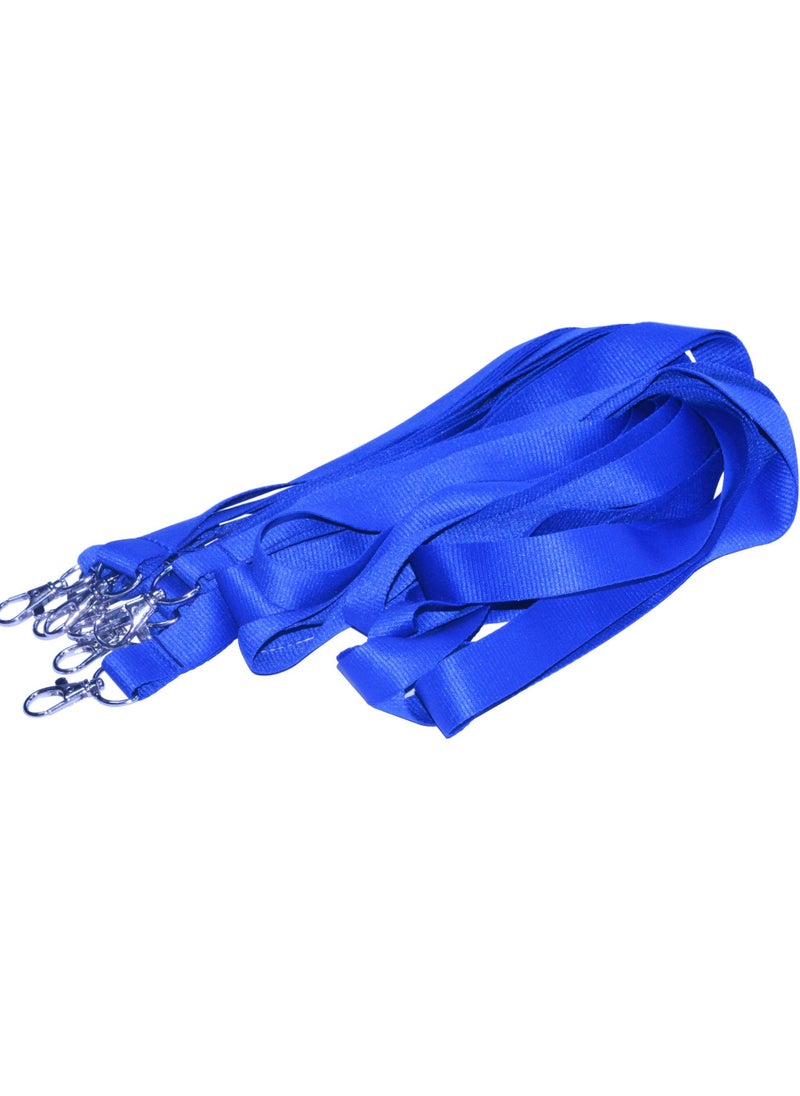 FIS - 10-Piece FIS Flat Lanyard Blue with Metal Hook 2X90cm - FSNA06-2CM/10 - Image 1