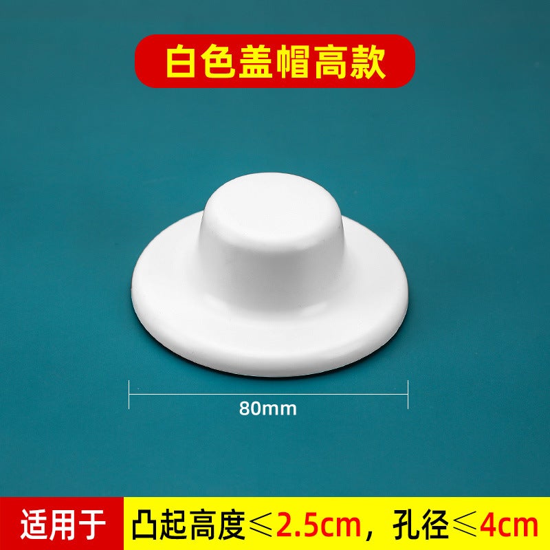 Bathroom Wall Decorative Hole Cover High Hat White 