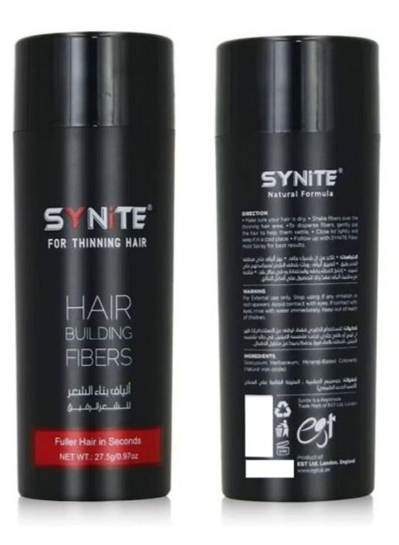 ألياف بناء الشعر للشعر الخفيف (بني غامق) | بودرة شعر للشعر الخفيف والبقع الصلعاء، زجاجة 27.5 جرام | شعر أكثر كثافة في ثوانٍ