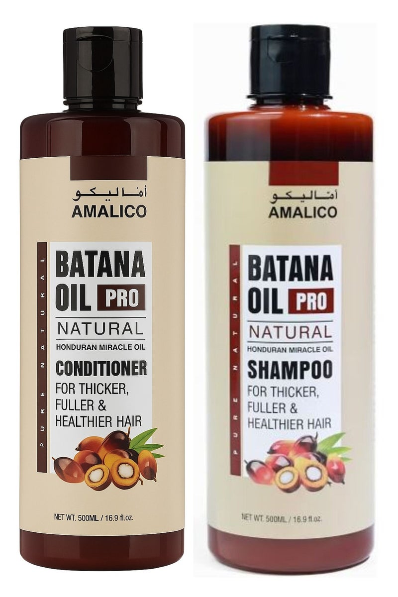 AMALICO Batana Oil Shampoo & CONDTIONER  500 ML 2PC