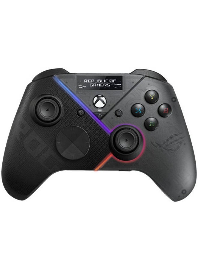 ASUS ROG Raikiri Pro PC Controller, Built-In OLED Display, Tri-Mode Connectivity (BT 5.0, Wired USB-C & 2.4GHz Dongle), Selectable Step Triggers, Wide Compatibility, Black | 90GC00W0-BGP000 - Image 1