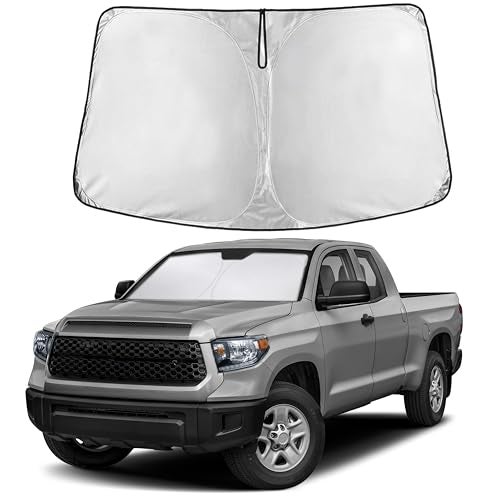 EcoNour Windshield Sun Shade Compatible for Toyota Tundra 20222026 Custom Fit Pickup Truck Front Window Sunshade Foldable UV Heat Reflective Sun Visor - Image 1