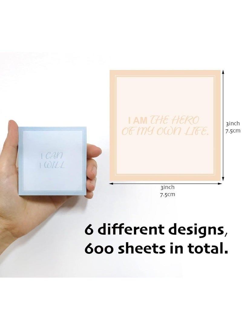 Captaintech Inspirational Sticky Notes 3x3 Motivational Note Pads Fun Self-Sticky Pads Gift for Students, Teachers, Nurse - Image 2