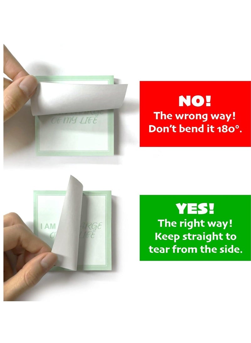 Captaintech Inspirational Sticky Notes 3x3 Motivational Note Pads Fun Self-Sticky Pads Gift for Students, Teachers, Nurse - Image 3