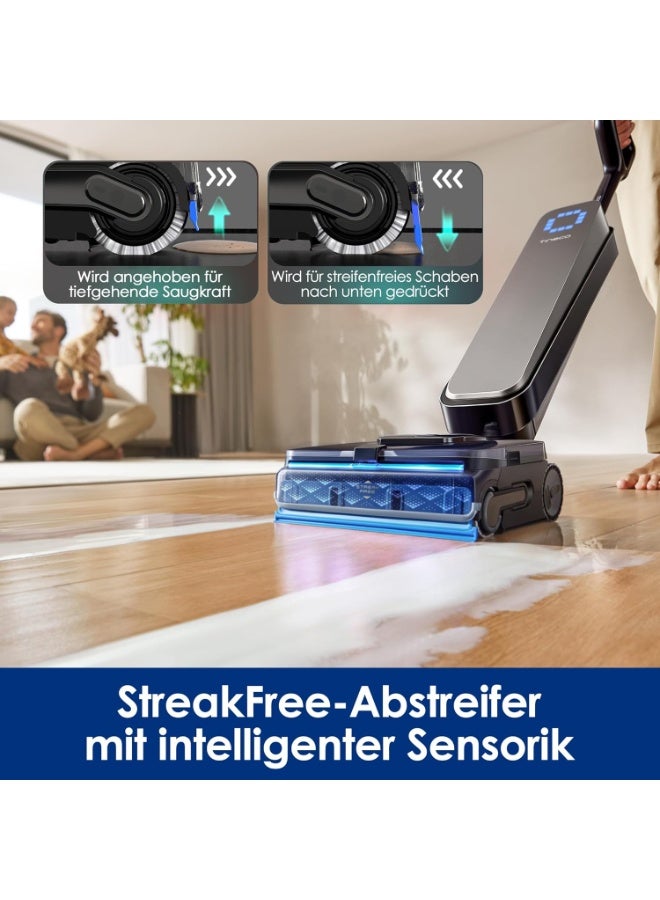 Tineco FLOOR ONE S9 Scientist Cordless Floor Washer, Smart 3-in-1 Vacuum Cleaner, Fast Drying 85°C FlashDry, 80 Min Autonomy, Lay-Flat 180° for Under Furniture, SmoothDrive 360°, LED Display 230 W Tineco FLOOR ONE S9 Scientist black - Image 2