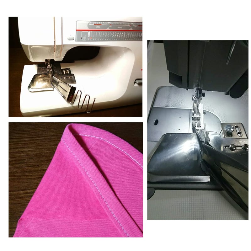 ckpsms Brand - 1SET #KP-123 Sewing Machine Double Fold Clean Finish Top & Bottom Binding Binder Attachment (Tape Size 1-1/4"=32MM) - Image 2