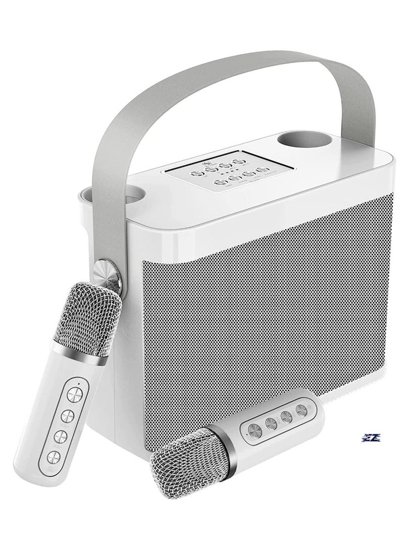 ELTRAZONE Karaoke Machine with 2 Wireless UHF Microphones – Portable Bluetooth Speaker System with Voice Cutting Feature, Ideal for Adults  Children, Perfect for Parties, Meetings, Weddings  Churches - Image 1