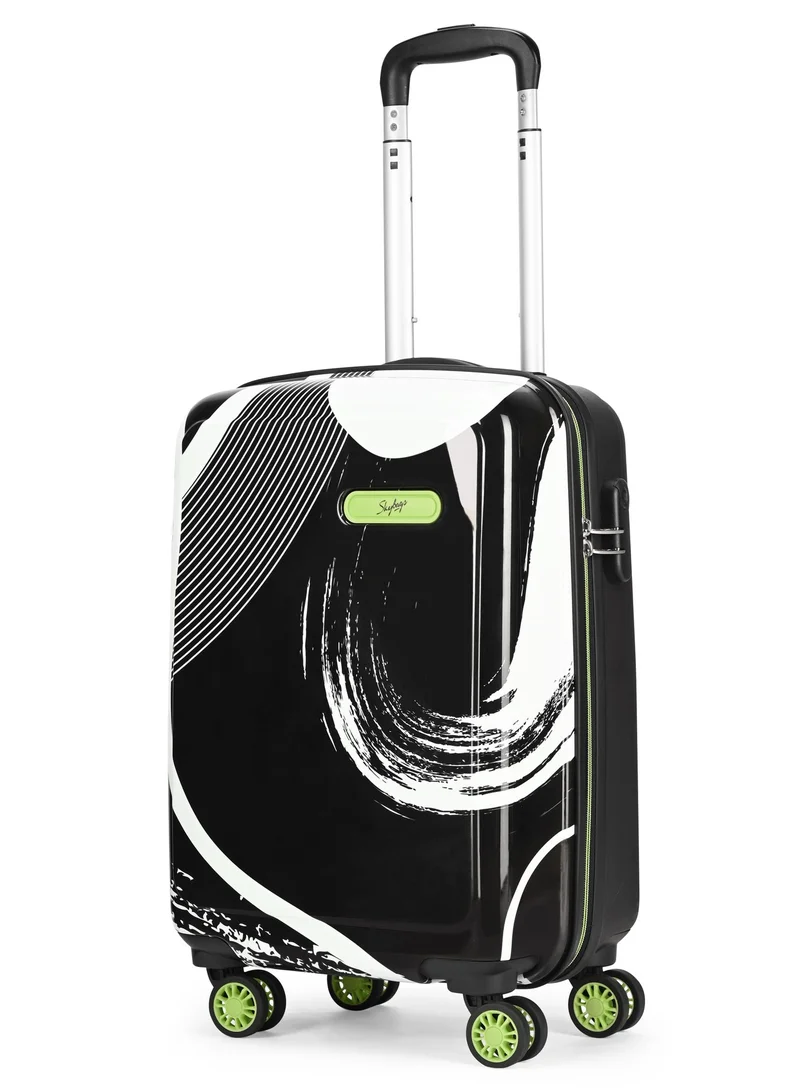 Skybags SPLASH Cabin 20 Inch Polypropylene(PP), 4 Spinner Double Wheel Trolley Bags for Travel, Hard Case Lightweight Bag with TSA Lock, Tough Suitcase for Travel (Small), Black