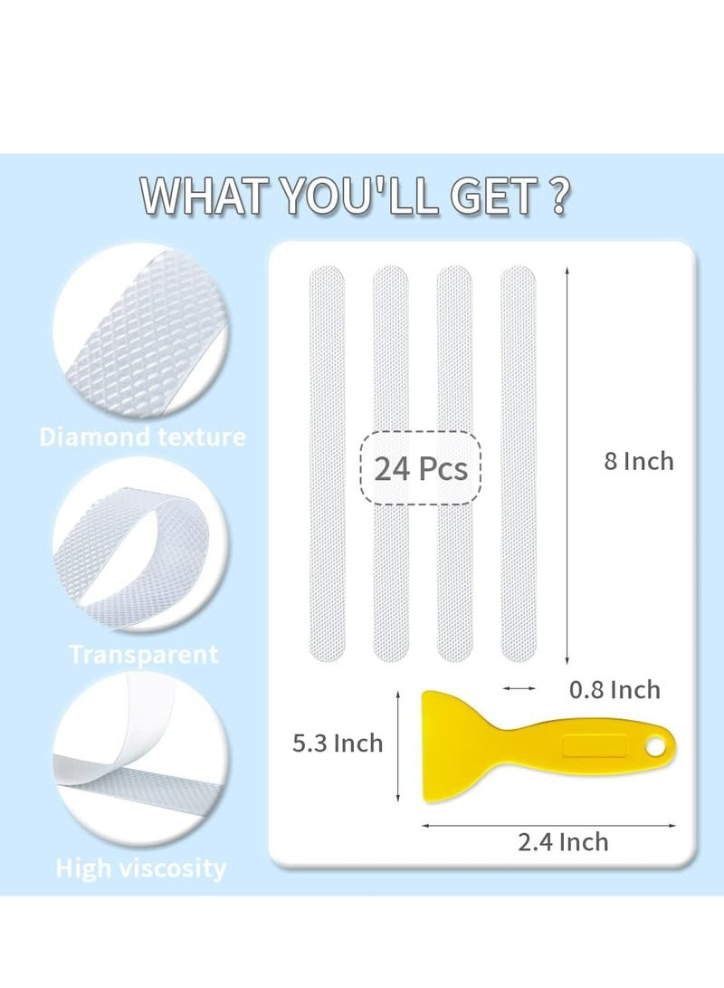 إسكدنيا 24 قطعة من مقاطع مضادة للسرعة للحوض الإبيض وشرائح الإبحار، بطاقات مضادة للسرعة الأمنة للحمام - Image 3