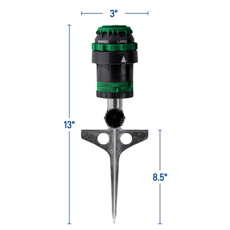 ORBIT 2-Pack Orbit 58573N H2O-Six Gear-Drive Sprinkler on Metal T-Spike - Image 2